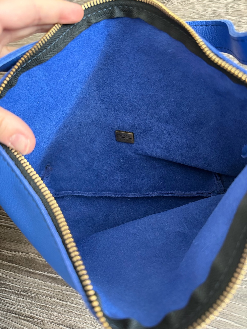 Portland Leather Goods Slouchy Shoulder Bag in Astro Blue / Small - Picture 7 of 7